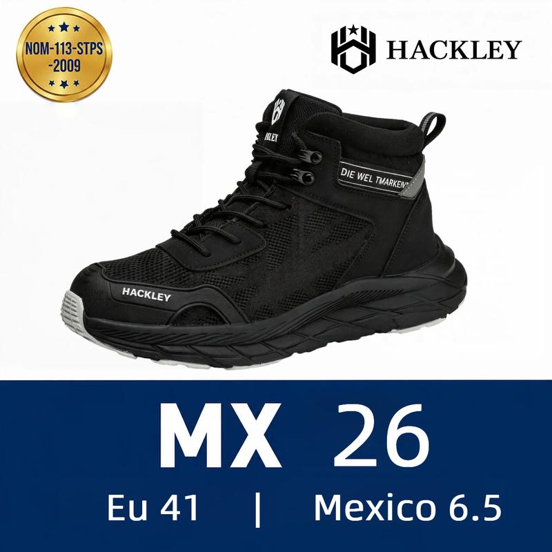 SEGURITOMX G5 I - Botas de Seguridad Industrial de Alto Corte para Hombre - Puntera de Acero Ultraligera Suela Kevlar Antiperforación Antideslizante Transpirable - Calzado de Trabajo para Almacén, Logística, Fábrica y Construcción - Tobillo Protegido Lige