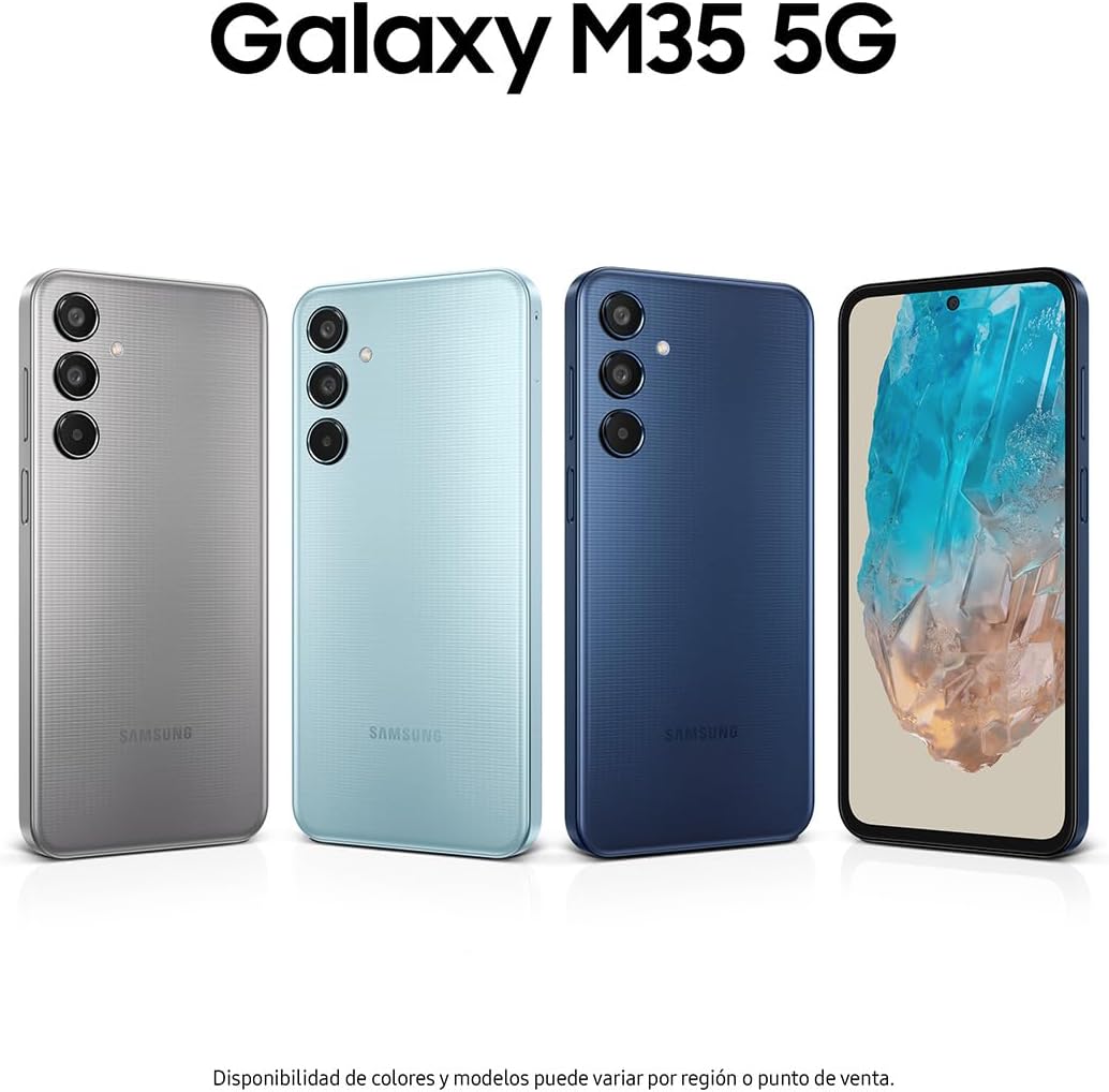 SAMSUNG Celular Galaxy M35 5G Gris 6GB RAM 128GB, Nacional con Garantía