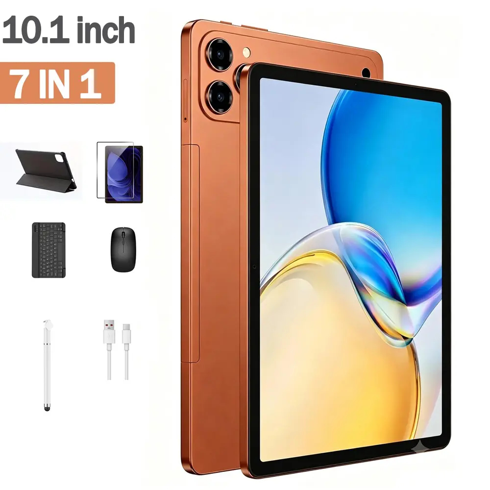 Tablet Android 15 de 11 pulgadas (modelo 2026), 12 GB de RAM + 256 GB de almacenamiento ampliable, batería de larga duración, pantalla HD grande, batería de 10000 mAh, WiFi 5G, dispositivo portátil con teclado, ratón, funda, lápiz óptico, cámara dual, ide