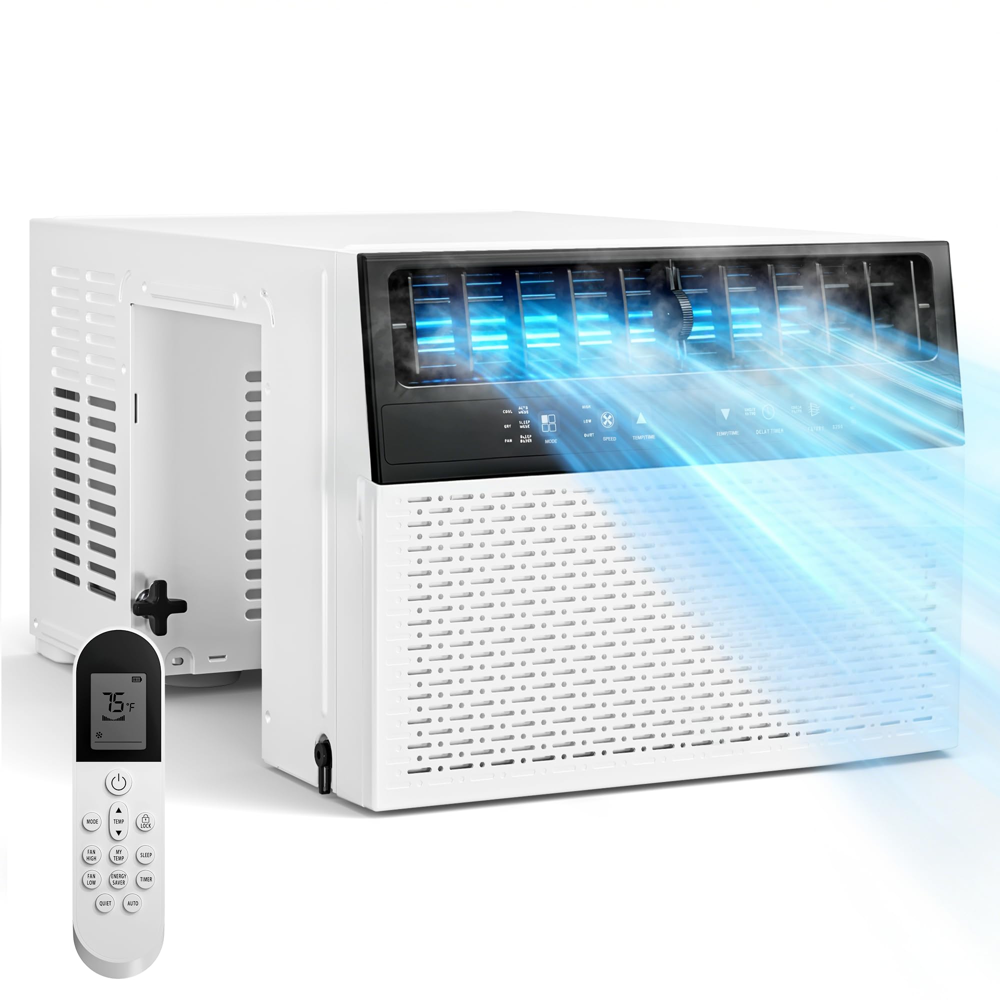 ☀️ Adiós al calor Midea 12.000 BTU Inversor inteligente en forma de U - Aire acondicionado de ventana - Enfría 550 pies cuadrados, ultra silencioso con funcionamiento de ventana abierta - Compatible con Alexa/Google