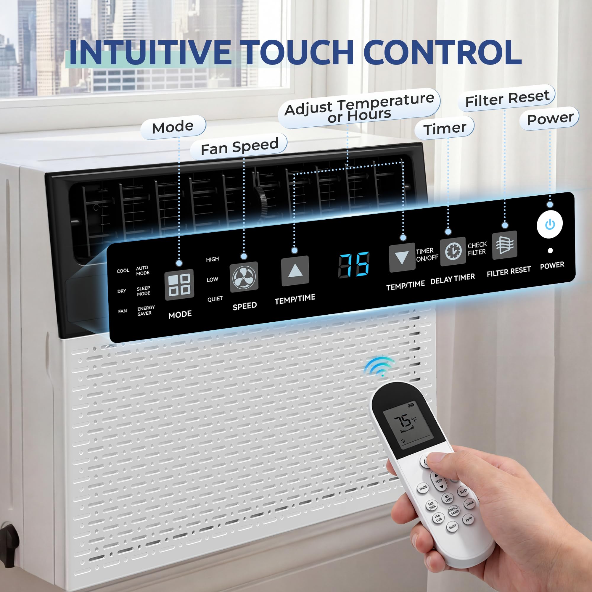 ☀️ Adiós al calor Midea 12.000 BTU Inversor inteligente en forma de U - Aire acondicionado de ventana - Enfría 550 pies cuadrados, ultra silencioso con funcionamiento de ventana abierta - Compatible con Alexa/Google