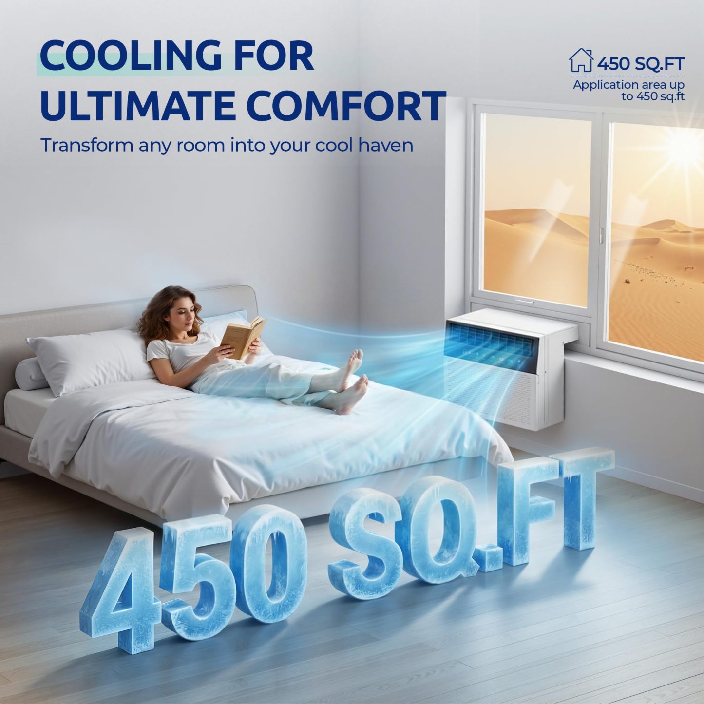 ☀️ Adiós al calor Midea 12.000 BTU Inversor inteligente en forma de U - Aire acondicionado de ventana - Enfría 550 pies cuadrados, ultra silencioso con funcionamiento de ventana abierta - Compatible con Alexa/Google