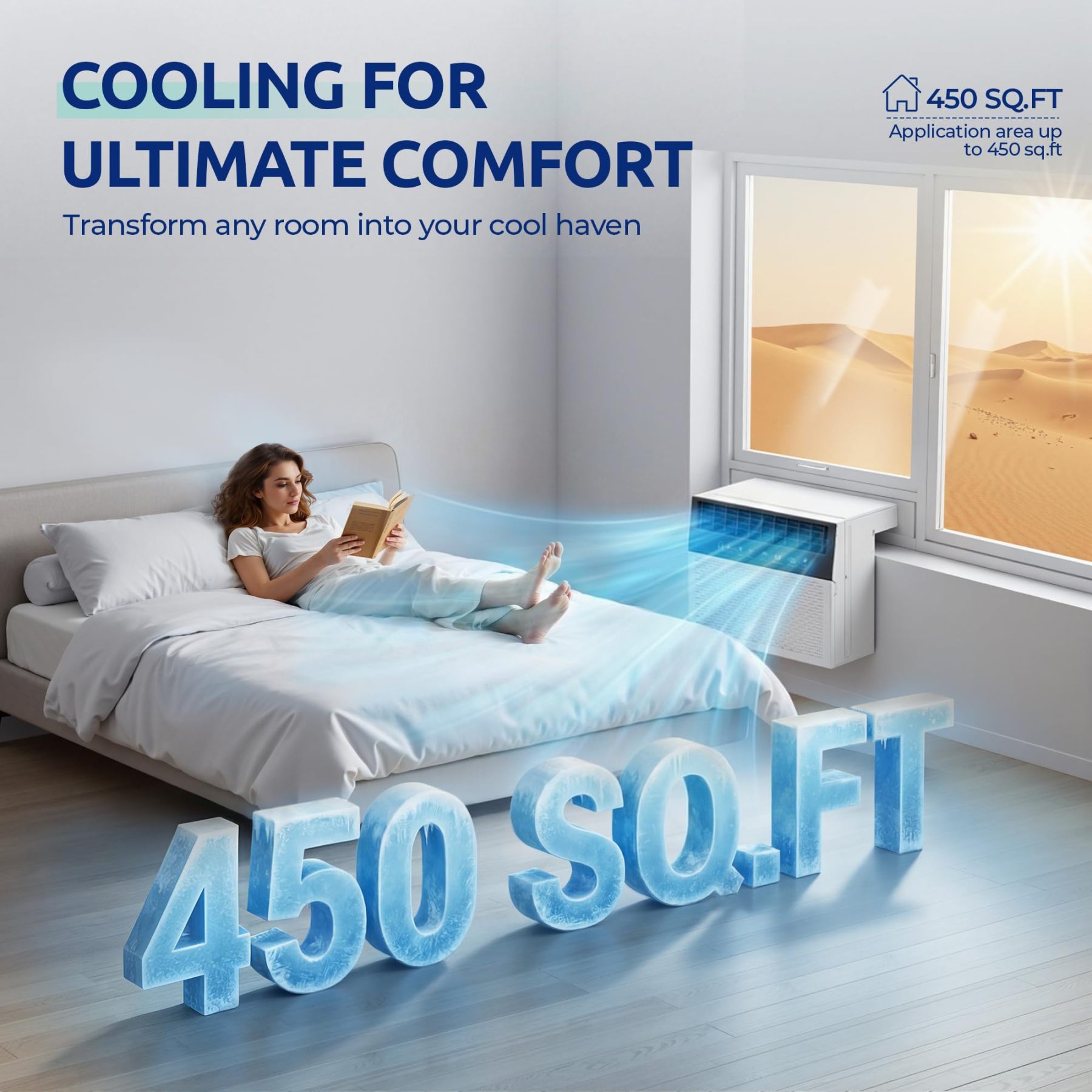 ☀️ Adiós al calor Midea 12.000 BTU Inversor inteligente en forma de U - Aire acondicionado de ventana - Enfría 550 pies cuadrados, ultra silencioso con funcionamiento de ventana abierta - Compatible con Alexa/Google
