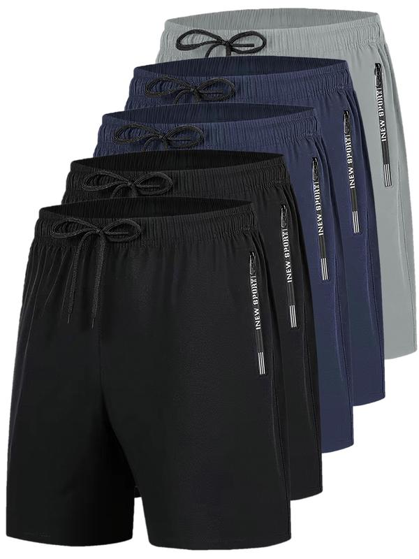 Summer Men's Shorts (5 Pack), Disposable Quick-Dry Fitness Shorts, Lightweight Polyester Shorts, Casual Fitted Design, All Seasons