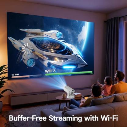 Magcubic HY300Pro+ Proyector Android 14.0 290ANSI Dual WiFi6 Soporta fuentes de video 8K Nativa 1280 x 720P relación de proyección corta de 0.8:1 BT5.4 altavoz integrado y App Store Allwinner H726, inteligente miniproyector portátil para cine en casa #Ven