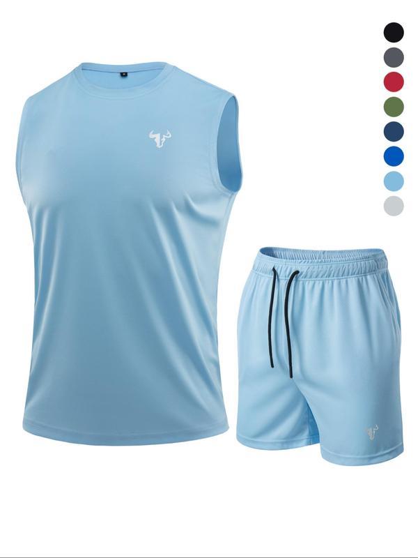 Conjunto deportivo de verano para hombre, paquete de 6 piezas, ropa deportiva ligera con compresión, camiseta de entrenamiento, top sin mangas reflectante, poliéster transpirable, ideal para gimnasio, correr, ciclismo, baloncesto y en casa, outfit activo