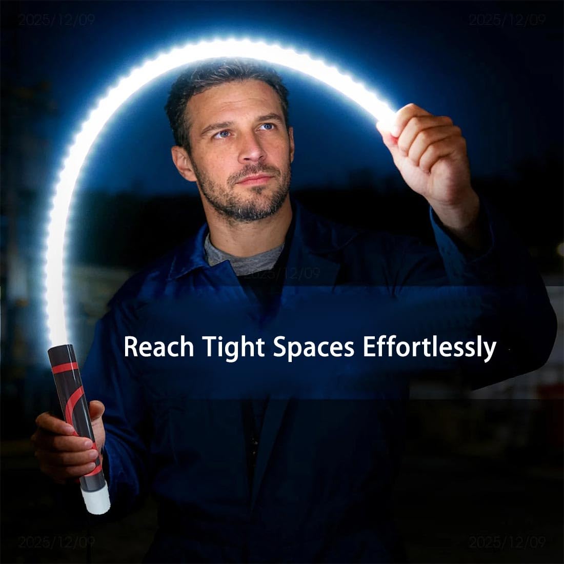 Linterna LED Flexible Recargable, Luz de Trabajo para Mecánicos, Barra de Luz LED para Reparaciones de Automóviles, Alta Luminosidad para Inspecciones en Garaje y Taller (2 PCS)