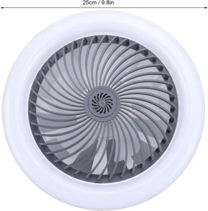 Lámpara ventilador con difusor de aromas y control remoto,Ventilador de techo cerrado con luz – Pequeños ventiladores de enchufe sin aspas de 10 pulgadas con control remoto, luces LED regulables de 3 velocidades de viento para garaje, sala de