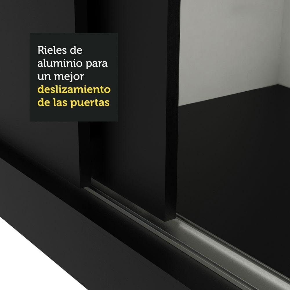 Madesa Ropero Closet con 3 Puertas y 1 Espejo Reno - Marrón