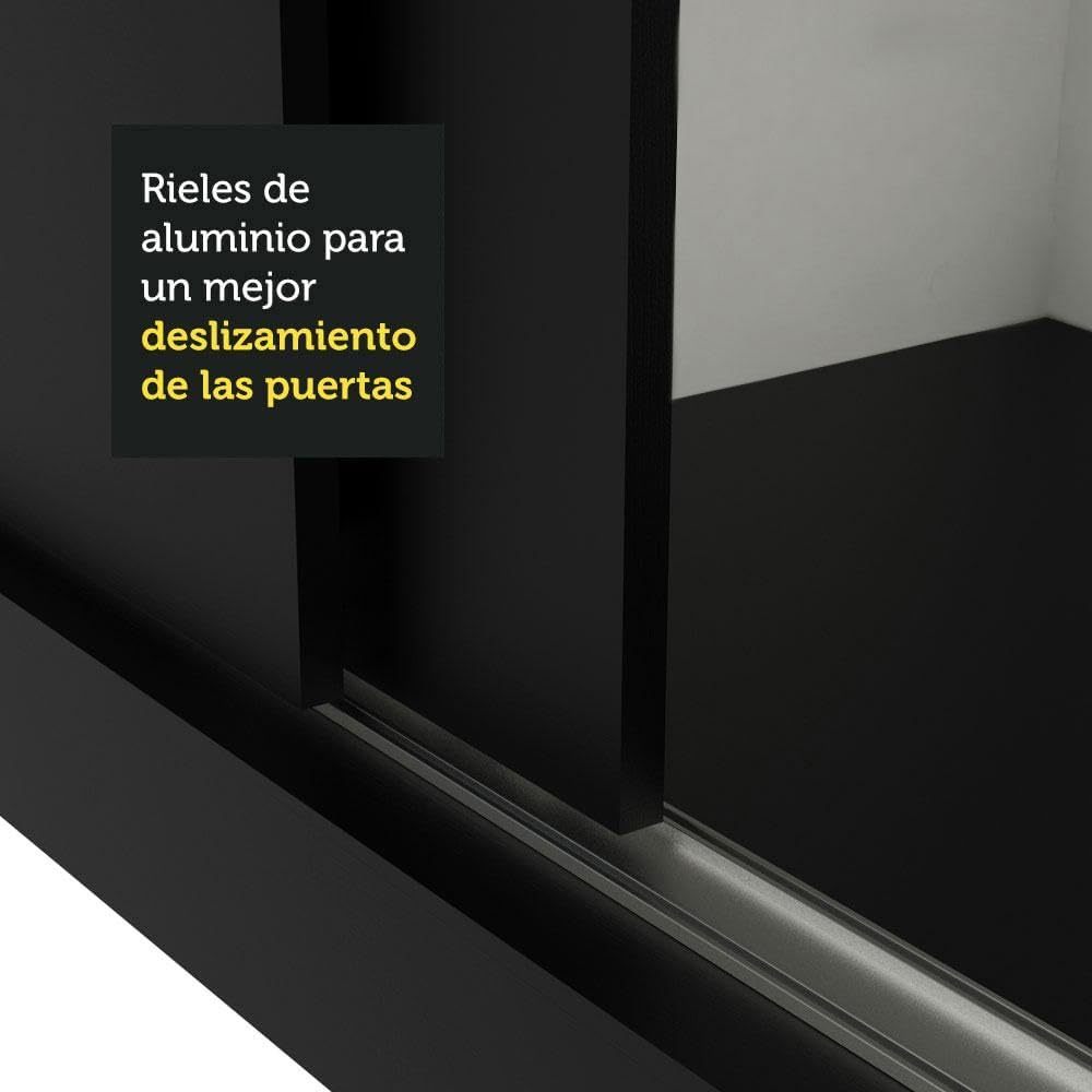Madesa Ropero Closet con 3 Puertas y 1 Espejo Reno - Marrón