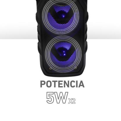 Bocina Bluetooth 3″ TWS: Vincula dos Bocinas Fácilmente con Luz LED GTS-1560