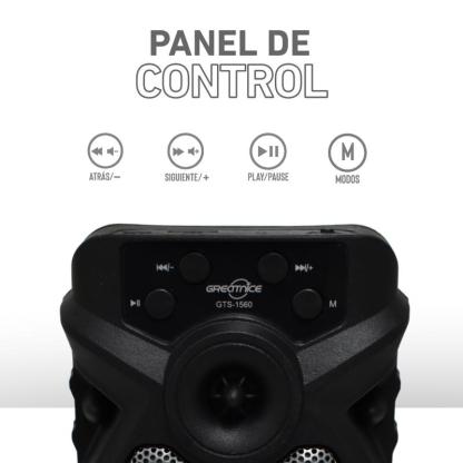 Bocina Bluetooth 3″ TWS: Vincula dos Bocinas Fácilmente con Luz LED GTS-1560