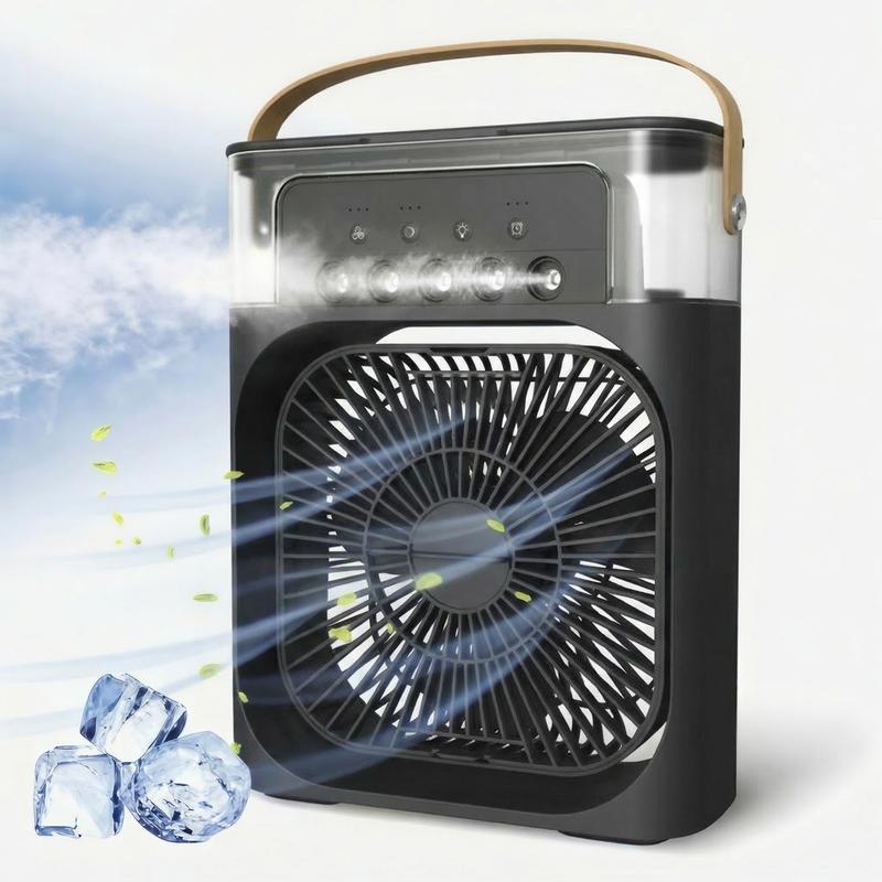 Enfriadores portátiles 3 en 1, mini ventiladores, humidificadores y luces nocturnas para hogares y oficinas LED