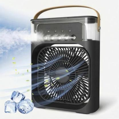 Enfriadores portátiles 3 en 1, mini ventiladores, humidificadores y luces nocturnas para hogares y oficinas LED