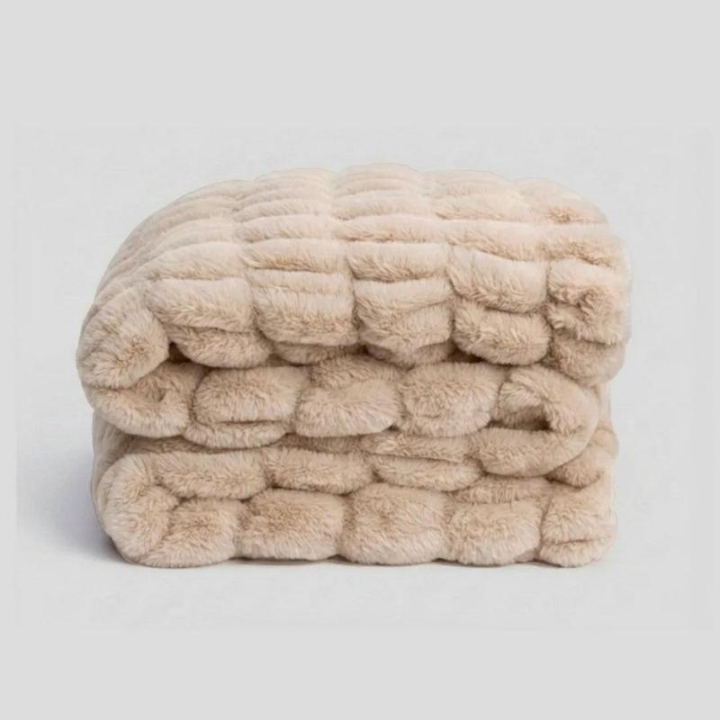 Manta Bubble Hug Blanket Textura Tridimensional y Fibras Ultrasuaves para Un Confort Único y Diseño Moderno