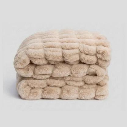 Manta Bubble Hug Blanket Textura Tridimensional y Fibras Ultrasuaves para Un Confort Único y Diseño Moderno