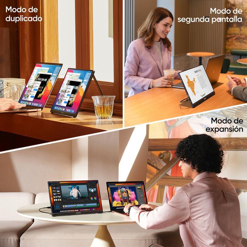【Venta caliente】ARZOPA Monitor portátil para juegos de 16.1 pulgadas y 144 Hz/15.6 pulgadas y 60 Hz monitor portátil 100%sRGB 1080P FHD con HDR, ultra delgado, cuidado de los ojos, segunda pantalla externa para laptop PC PS5 Mac