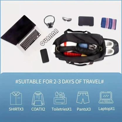 Maleta Bolso Deportiva Bolsa Gym Viaje Mochila Fitness Bag Regalo Ideal para el Día de las Madres de Nylon Ligero Resistente al Agua 47L Gran Capacidad Plegable y Fácil de Llevar Ideal para Viajes y Deportes