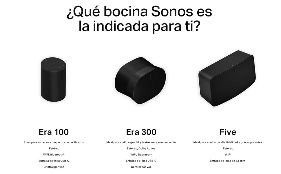 Sonos, Era 300, Bocina, Wi-Fi, Dolby Atmos