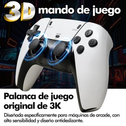 Consola de Videojuegos Retro M15 4K HDMI Stick - 64GB con 20,000+ Juegos Clasicos y 2 Controles Inalámbricos 2.4G, Plug and Play para TV