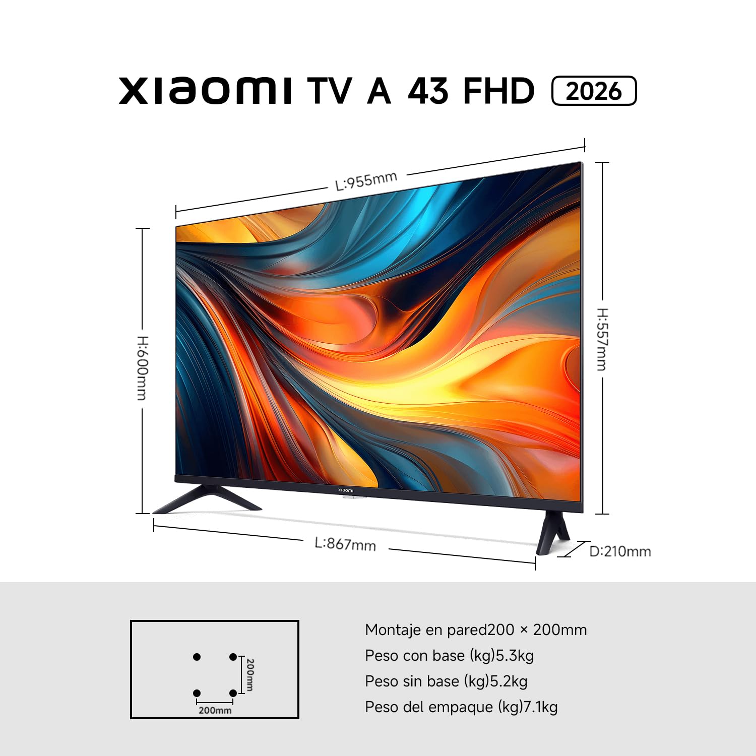 XIAOMI TV A 32 2026 | Google TV, Diseño Elegante con Bisel Ultrafino, Dolby Audio DTS:X + DTS Virtual:X1, Voice Control