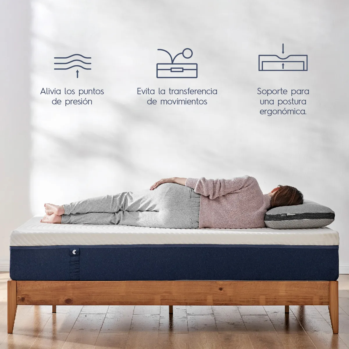 Colchón Luuna Memory Foam, Matrimonial - Hecho En México