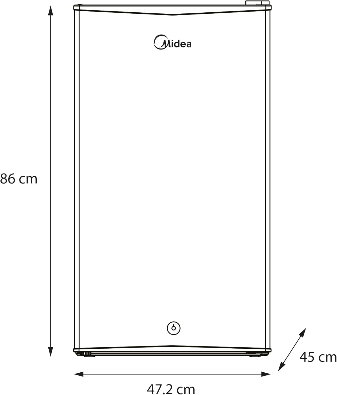 Frigobar Midea Low Frost 3.3 Pies Cúbicos; MDRD142FGM50