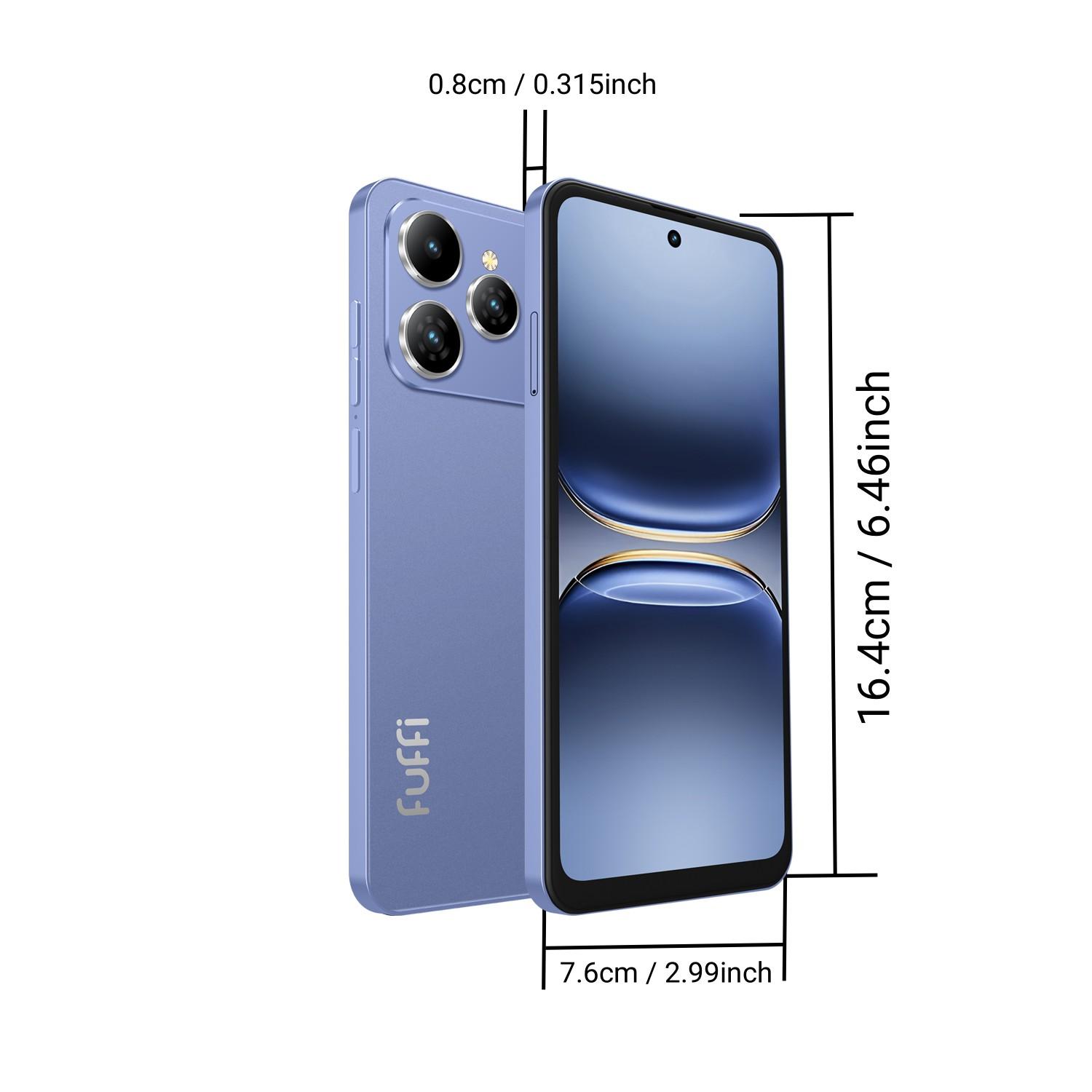 FUFFI M17 Pro Smartphone, Large Screen Smartphone, 6.56-inch HD Screen, Global 4G Network, Dual-SIM, Quad-Core Processor, 3GB RAM + 32GB ROM, 3100mAh Battery, Android OS, Android Cell Phone
