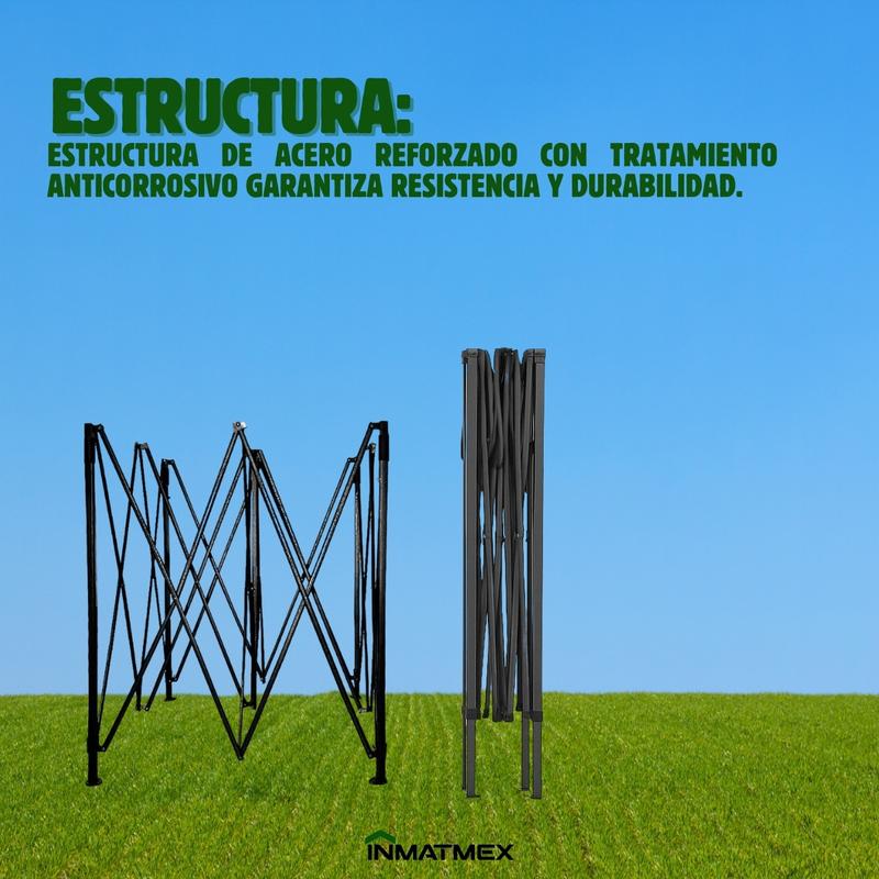 CARPA PLEGABLE 3X3 IMPERMEABLE PARA EVENTOS Y EXTERIOR