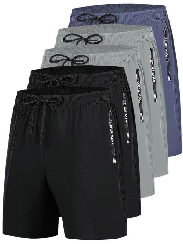 Summer Men's Shorts (5 Pack), Disposable Quick-Dry Fitness Shorts, Lightweight Polyester Shorts, Casual Fitted Design, All Seasons