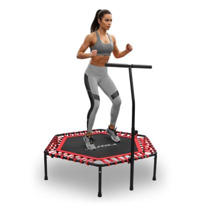 Trampolín Fitness 50 Pulgadas Hexagonal Extra Grande con Barra Agarradera – Altera Fitness Jumping Aeróbicos Casa / Gym