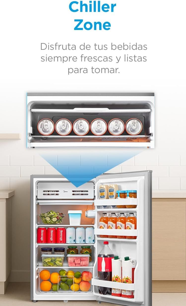 Frigobar Midea Low Frost 3.3 Pies Cúbicos; MDRD142FGM50