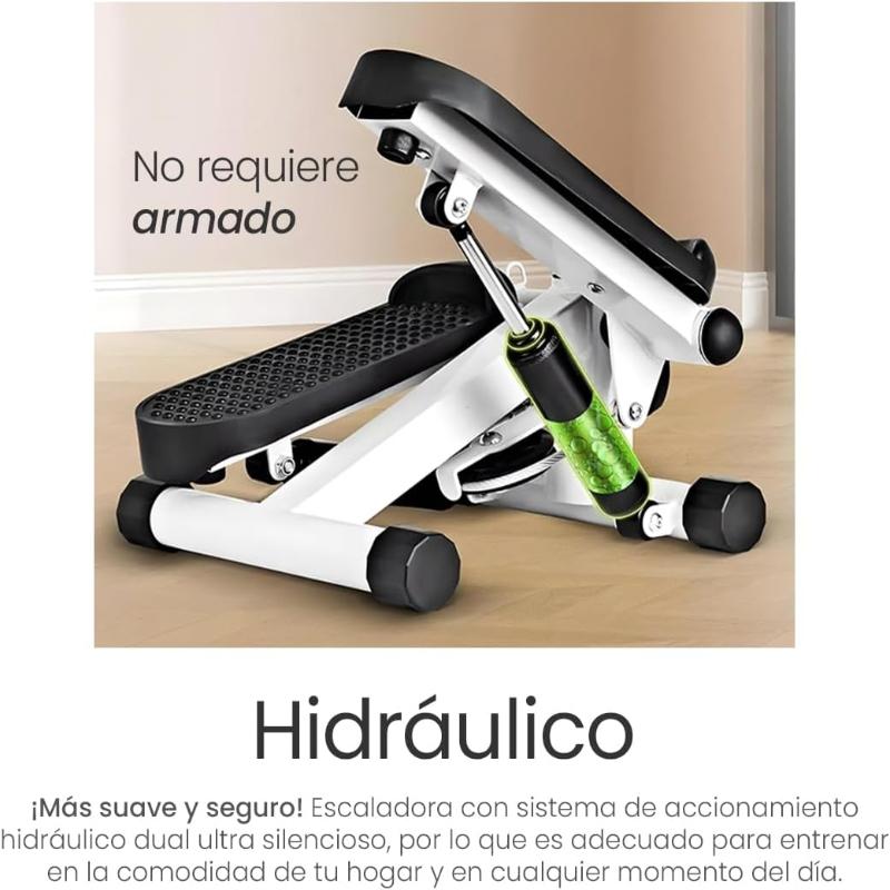 Mini Escaladora Fitness con Monitor LCD y Bandas de Resistencia Removibles para Ejercicio en Casa