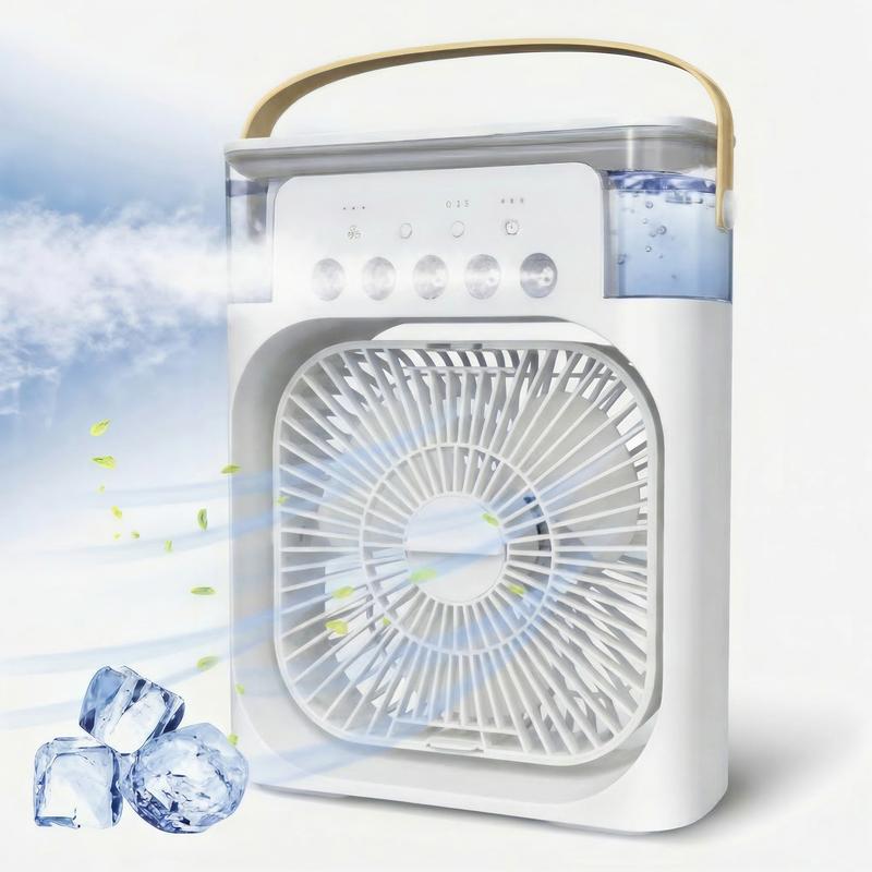 Enfriadores portátiles 3 en 1, mini ventiladores, humidificadores y luces nocturnas para hogares y oficinas LED
