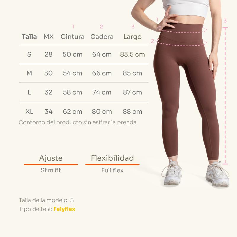 Leggings Deportivos - LL001B - Felyfit Go - Efecto Segunda Piel