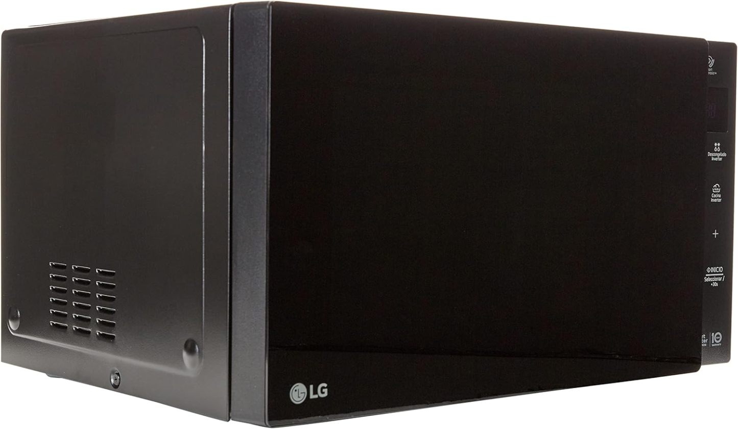 Horno de microondas LG, recubrimiento de facil limpieza, coccion uniforme, anillo giratorio estable, luz LED, Negro, modelo MS1536GIS