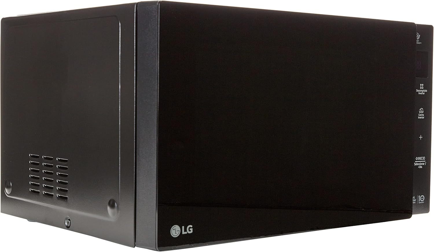 Horno de microondas LG, recubrimiento de facil limpieza, coccion uniforme, anillo giratorio estable, luz LED, Negro, modelo MS1536GIS