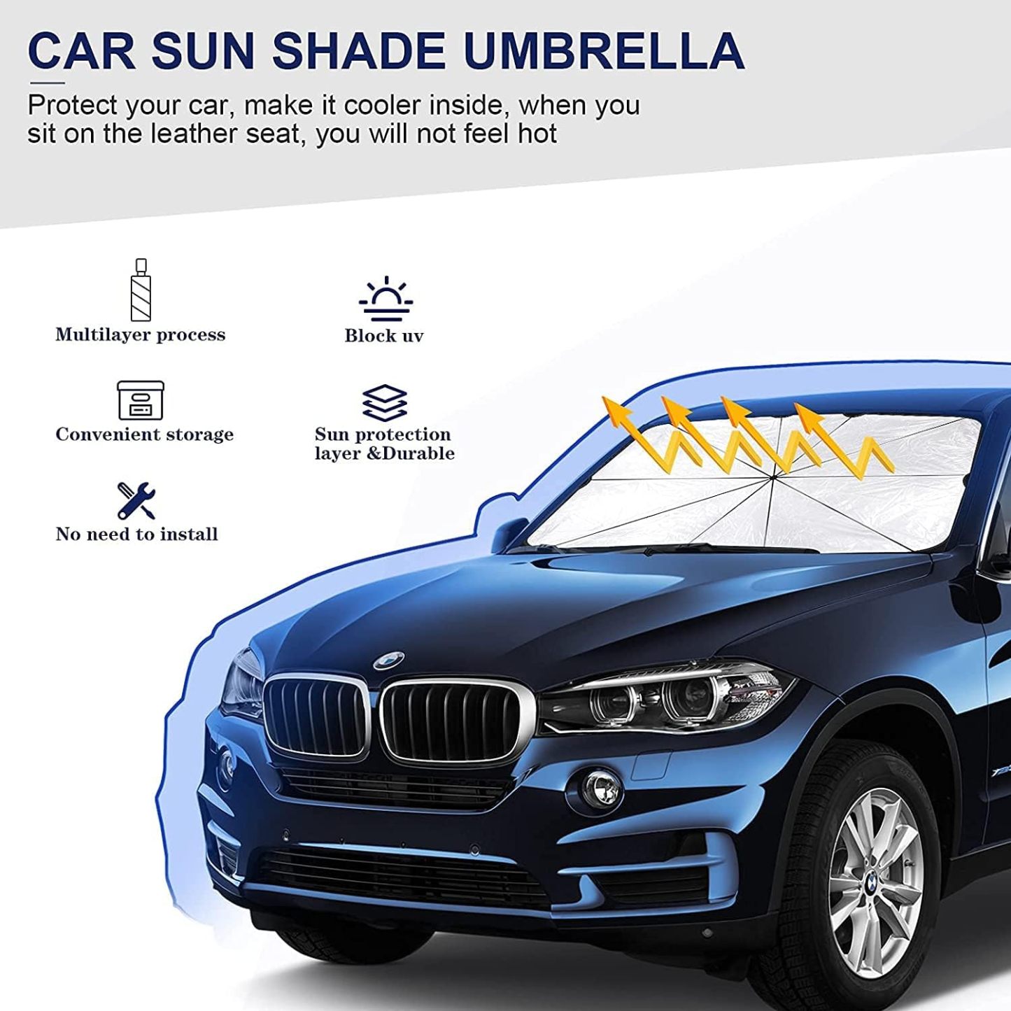 Sombrilla de proteccion solar delantera yaislamiento termico para coche 2026, cortinade parasol retractil especial para coche nuevo,parasol para parabrisas de coche, suministrosde proteccion solar para ventana de coche