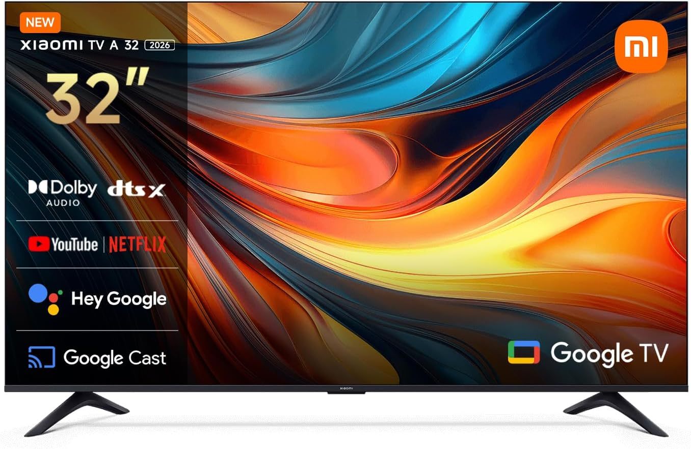 TV A 32 2026 | Google TV, Diseño Elegante con Bisel Ultrafino, Dolby Audio DTS:X + DTS Virtual:X1, Voice Control