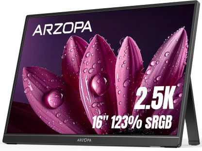 【Venta caliente】ARZOPA Monitor portátil para juegos de 16.1 pulgadas y 144 Hz/15.6 pulgadas y 60 Hz monitor portátil 100%sRGB 1080P FHD con HDR, ultra delgado, cuidado de los ojos, segunda pantalla externa para laptop PC PS5 Mac