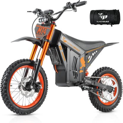 HONEYWHALE MT4 Bicicleta Electrica 2000W-55KM/H-50KM Montaña Adultos | Freno Hidráulico, Neumáticos Todoterreno 14/12", Suspensión y Diseño para Aventuras