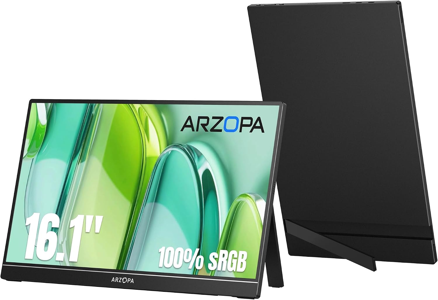 【Venta caliente】ARZOPA Monitor portátil para juegos de 16.1 pulgadas y 144 Hz/15.6 pulgadas y 60 Hz monitor portátil 100%sRGB 1080P FHD con HDR, ultra delgado, cuidado de los ojos, segunda pantalla externa para laptop PC PS5 Mac