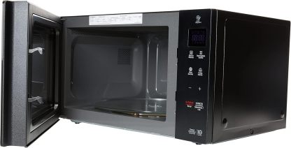 Horno de microondas LG, recubrimiento de facil limpieza, coccion uniforme, anillo giratorio estable, luz LED, Negro, modelo MS1536GIS
