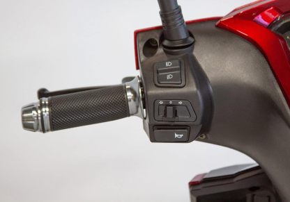 Deluxe Velocity Fast High Performance Recreational Electric Mobility Scooter 3 Wheel – for Seniors Up to 15 Mph & 40 Miles per Battery Charge 500-Watt Motor 400lbs Weight Capacity Red, Blue