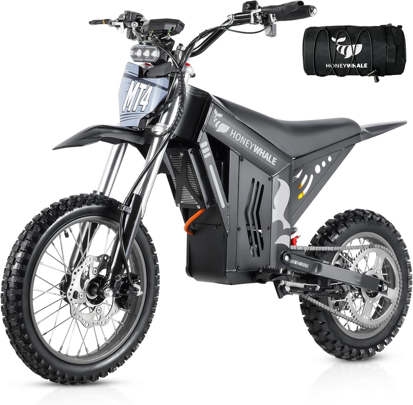 HONEYWHALE MT4 Bicicleta Electrica 2000W-55KM/H-50KM Montaña Adultos | Freno Hidráulico, Neumáticos Todoterreno 14/12", Suspensión y Diseño para Aventuras