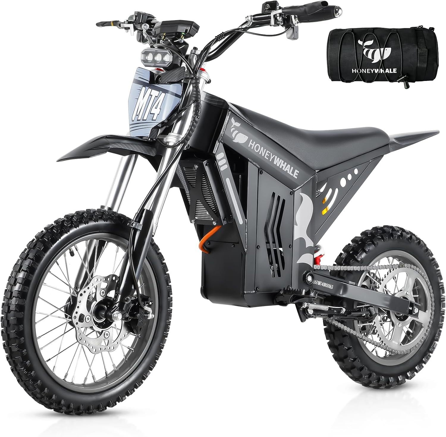 HONEYWHALE MT4 Bicicleta Electrica 2000W-55KM/H-50KM Montaña Adultos | Freno Hidráulico, Neumáticos Todoterreno 14/12", Suspensión y Diseño para Aventuras