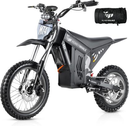 HONEYWHALE MT4 Bicicleta Electrica 2000W-55KM/H-50KM Montaña Adultos | Freno Hidráulico, Neumáticos Todoterreno 14/12", Suspensión y Diseño para Aventuras