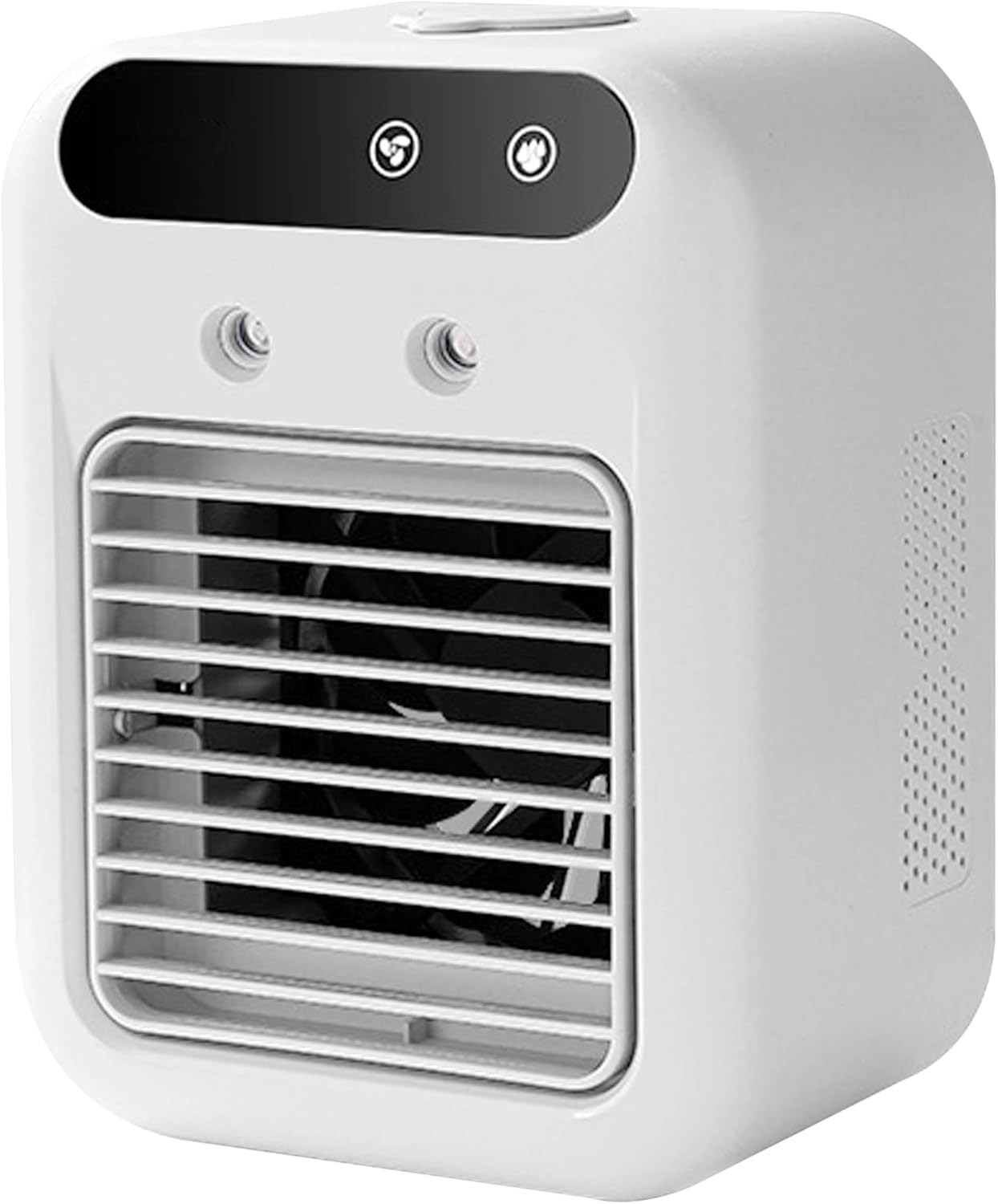 Ventilador de aire acondicionado, aire acondicionado personal portátil, humidificador de doble pulverización con batería larga duración y funcionamiento silencioso para el hogar, oficina, cam