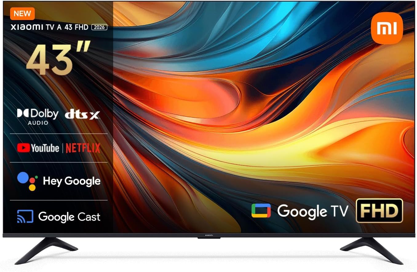 XIAOMI TV A 32 2026 | Google TV, Diseño Elegante con Bisel Ultrafino, Dolby Audio DTS:X + DTS Virtual:X1, Voice Control