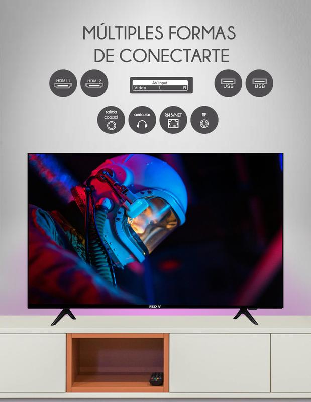 Televisión Smart TV 32” Android 14 HD | WiFi Apps Netflix YouTube | HDMI USB | Screen Mirroring | TV LED